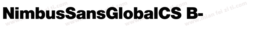 NimbusSansGlobalCS B字体转换